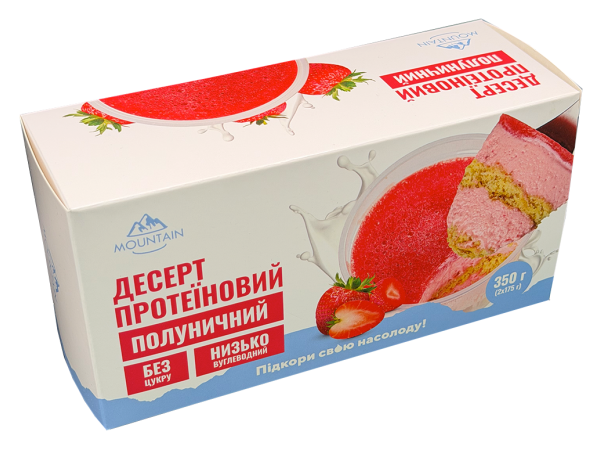 Торт порційний протеїновий Полуничний (175 г)