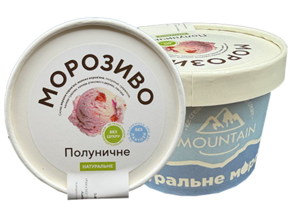 Морозиво Полуничне без цукру (300 мл)